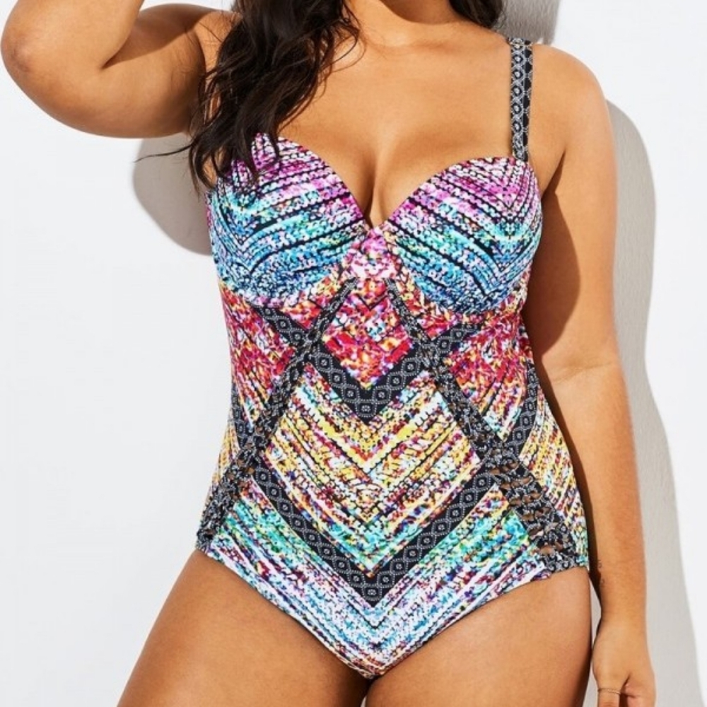 Meet.Curve Underwire One Piece Multi Size 4XL